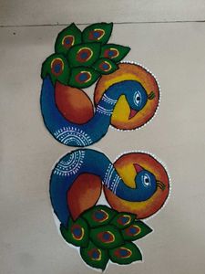 Peacock Rangoli Design