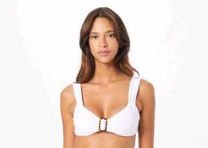 White Bikini Top - Stylish Swimwear