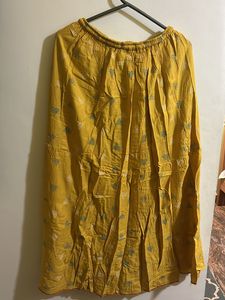 Yellow Cotton Summer Skirt