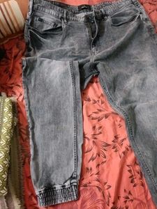 Grey Wash Denim Jeans