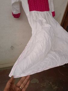 White Naira Cut Designer Kurti
