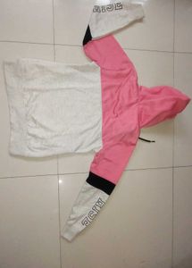 Pink &amp; White &#39;RISE&#39; Hoodie