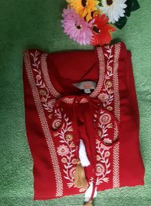 Red Embroidered Tunic