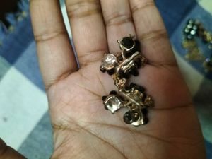 Black Flower Earings