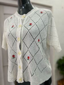 Floral Knit Cardigan