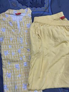 Elegant Lemon Yellow Kurta Set
