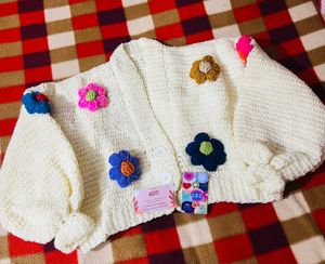 Crochet Flower Cardigan