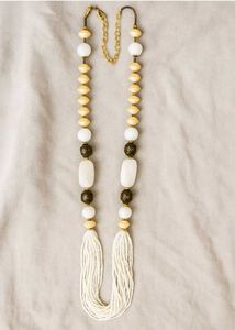 Beaded Statement Necklace With Earrings
