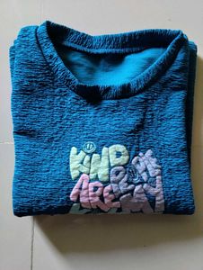 Blue Graphic Print Tee