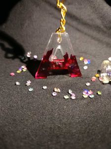 Resin Letter &#34;A&#34; Keychain