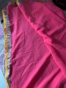 Peachish Pink Saree