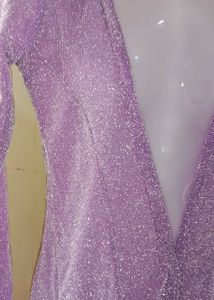 Sparkly Lavender Long Sleeve Dress