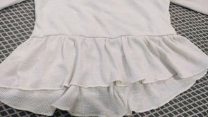 White Peplum Top