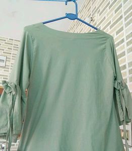 Butterfly Accent Tie-Sleeve Top