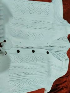 White Knitted Cardigan top