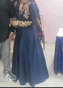 Elegant Navy Blue Ethnic Gown
