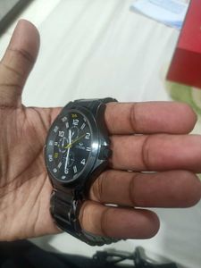 Corona Black Stainless Steel Watch | One Year Old