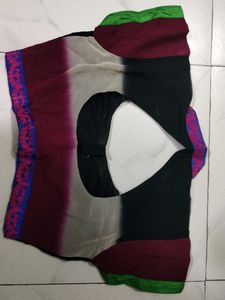 Embroidered Georgette Black Saree