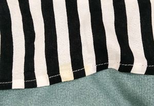 BLACK &amp; WHITE STRIPED BUTTON-DOWN DRESS