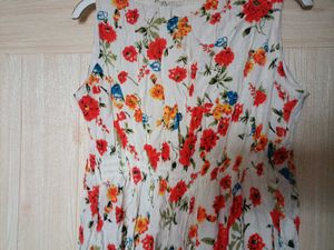 White Floral Women Dress