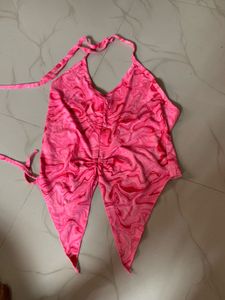 Halter Neck Pink Top