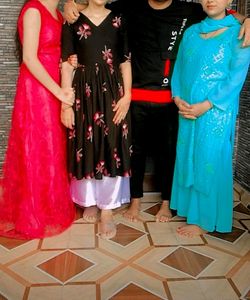 Alia Cut Froak Kurta Set (self Stiched )