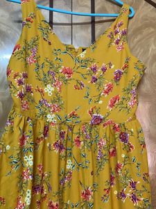 Floral Yellow Maxi Dress
