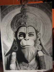 Hyper Realistic Charcoal SKETCH - Hanuman Ji