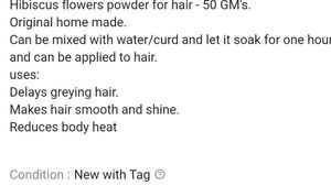 Organic Japapushpa/Mandara/Shoe Flower Powder