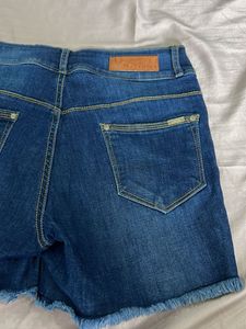 Distressed Denim Shorts