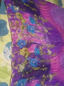 Floral Purple Saree