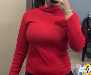 Red Full Sleeves Top