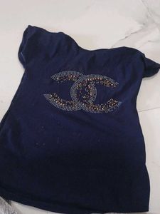 green Embellished Top