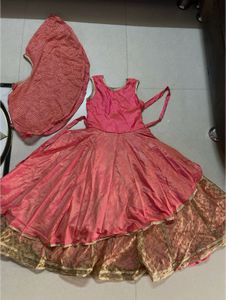 Girls' Ethnic Dress with Shrug