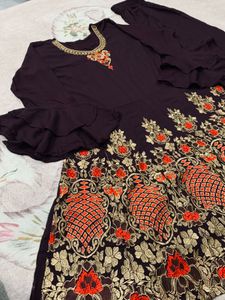Elegant Embroidered Frock Set