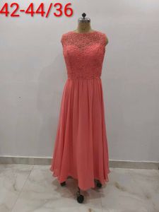 Coral Lace Top Gown