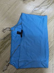 Blue Chain Strap Top
