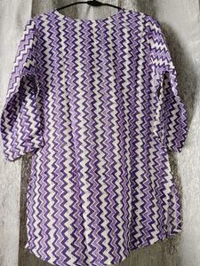Purple Patterned Tunic Top