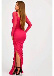 Super Flattering Ribbed SlitBodycon In Blush Pink?