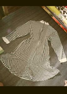 Korean Gingham Check Dress