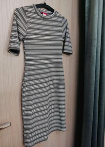 Mid-length Striped Dress in Size S