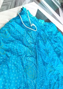 Blue &#34;Gopi&#34; Skirt with FREE Tie-Dye Dupatta!