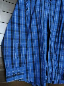 Colorplus Men Blue Checked Tailored Fit Shirt