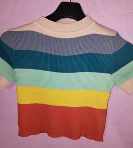 Rainbow Strips 🌈  Crop Top
