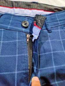 Checked Mid-Rise Slim Fit Chinos for Men