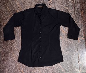 Balck Causal Shirt For Women