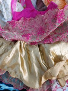 Pink Embroidered Party Frock