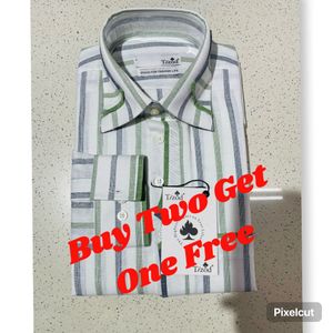 Buy Two Get One Free Tizod Striped Shirt