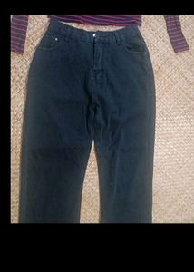 Black Colour Wide Leg Jeans For Women Stylish Late