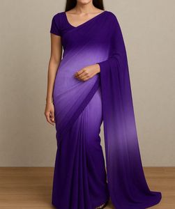 Purple Ombre Saree